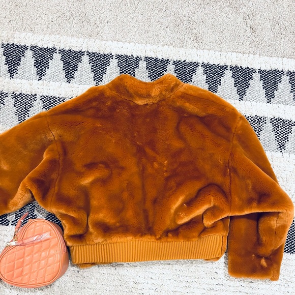 FREE PEOPLE Soft Faux Furry Bomber Jacket - Picture 7 of 12